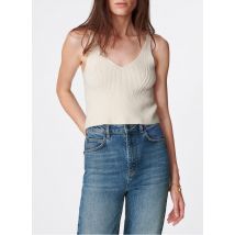 Vanessa Bruno - Camiseta de tirantes de mezcla de algodón con cuello de pico - Talla XS - Blanco