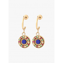 Satellite Paris - Oorstekers van verguld messing - Een Maat - Blauw