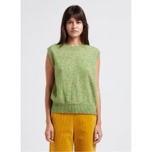 Nice Things - Jersey recto con cuello redondo - Talla XS - Verde