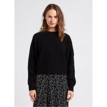 Petite Mendigote - Wijde - merinowollen trui met ronde hals - XL Maat - Zwart