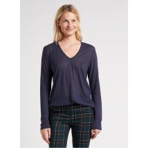 Sud Express - T-shirt aus baumwoll-mix mit v-ausschnitt - Größe S - Blau