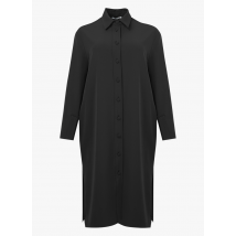 Mat Fashion - Vestido midi con cuello de camisa - Talla 46 - Negro