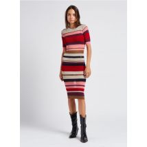 Sonia Rykiel - Vestido midi de lana a rayas con cuello redondo - Talla S - Rayado