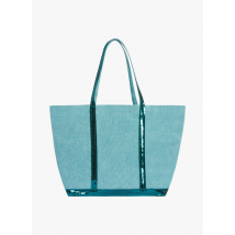 Vanessa Bruno - Leinen-shopper mit pailletten - Einheitsgröße - Blau