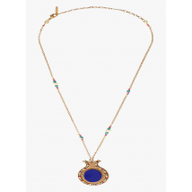 Satellite Paris - Halskette aus vergoldetem messing mit anhänger - Einheitsgröße - Blau