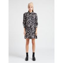 Object - Vestido corto estampado con cuello clásico - Talla 34 - Negro