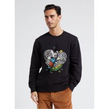 Paul Smith - Recht sweatshirt van biologisch katoen met ronde hals en zeefdruk - M Maat - Zwart