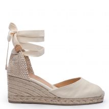 Castaner - Espadrilles compensées en toile - Taille 36 - Beige
