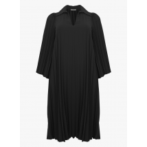 Mat Fashion - Robe midi col classique plissée - Taille 48 - Noir