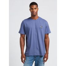 Faguo - Regular-fit - katoenen t-shirt met ronde hals - M Maat - Blauw