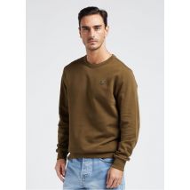 Knowledge Cotton Apparel - Sudadera recta de algodón orgánico con cuello redondo - Talla L - Caqui