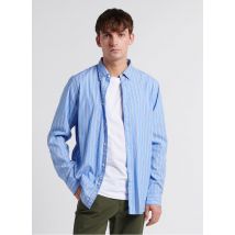 Scotch And Soda - Camisa de algodón con cuello americano - Talla M - Azul