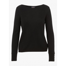 Caroll - Straight-fit trui van kasjmier met boothals - L Maat - Zwart