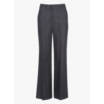 Caroll - Pantalon large taille haute en coton mélangé - Taille 34 - Bleu