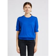 Vila - Wollen trui met ronde hals - S Maat - Blauw