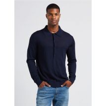 Closed - Pull col polo en laine - Taille M - Bleu