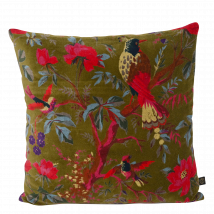 Harmony Haomy - Funda de cojín estampada de terciopelo de algodón - Talla 40x60 cm - Caqui