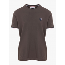 Eden Park - Tee-shirt col rond en coton mélangé - Taille L - Marron