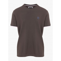 Eden Park - Camiseta de mezcla de algodón con cuello redondo - Talla 2XL - Marrón