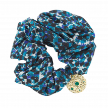 La Fee Maraboutee - Chouchou imprimé avec médaille - Taille Unique - Bleu