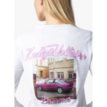 Zadig&voltaire - Camiseta de algodón con cuello tunecino - Talla S - Blanco