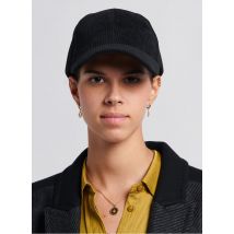 Vila - Pet met ribtextuur - Een Maat - Zwart