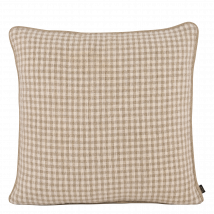 Harmony Haomy - Kissenbezug aus leinen mit vichy-karomuster - Größe 40x60 cm - Beige