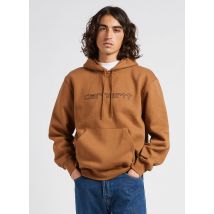 Carhartt Wip - Regular-fit sweater met capuchon en borduursel katoenblend - L Maat - Bruin