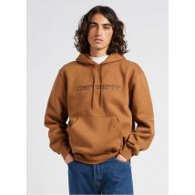 Carhartt Wip - Regular-fit sweater met capuchon en borduursel katoenblend - XL Maat - Bruin