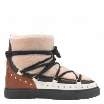 Inuikii - Botines forrados en dos materiales con tachuelas - Talla 36 - Beige