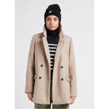 Object - Abrigo de mezcla de punto con cuello sastre - Talla 36 - Beige