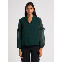 One Step - Blusa estampada con cuello tunecino - Talla 42 - Negro