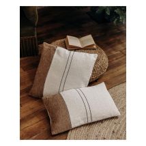 Debongout - Le coussin rayé - Taille 30x40 - Beige