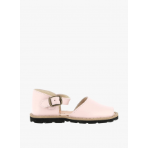 Minorquines - Sandales en cuir lisse - Taille 25 - Rose