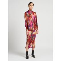 Valentine Gauthier - Halflange - zijden rok met print - 38 Maat - Beige