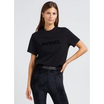 Sonia Rykiel - Katoenen t-shirt met ronde hals - M Maat - Zwart