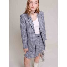 Maje - Karierter blazer - Größe 36 - Weiß