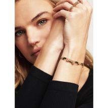 Hipanema - Meerdelige messing armband - Een Maat - Zwart