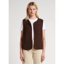 La Petite Etoile - Cárdigan corto de punto sin mangas - Talla 1 - Marrón