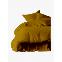 Harmony Haomy - Funda de almohada de algodón - Talla 50x70 cm - Dorado
