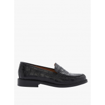Minelli - Mocasines de piel de cocodrilo - Talla 36 - Negro
