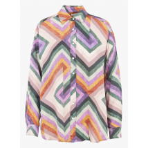 Hartford - Camisa estampada con cuello clásico - Talla 0 - Rosa