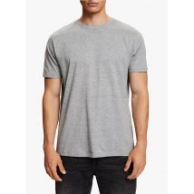 Esprit - T-shirt van katoenmix met ronde hals - L Maat - Grijs