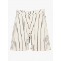 Acquaverde - Katoenen cargoshort met strepen - 0 Maat - Blauw