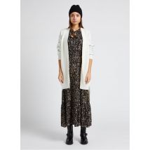 Ikks - Cárdigan con cuello de pico y cinturón - Talla XL - Blanco