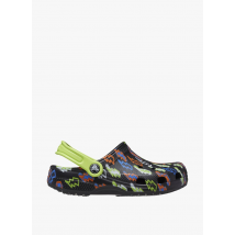 Crocs - Sandales plates imprimées à plateforme - Taille 30/31 - Noir