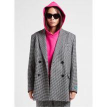Margaux Lonnberg - Oversized blazer met print wolblend - 34 Maat - Grijs