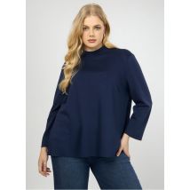 Mat Fashion - Top met opstaande kraag - 48 Maat - Blauw