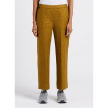 Diega - Wijde broek met hoge taille - L Maat - Geel