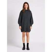 Sessun - Robe pull droit à col montant - Taille S - Gris
